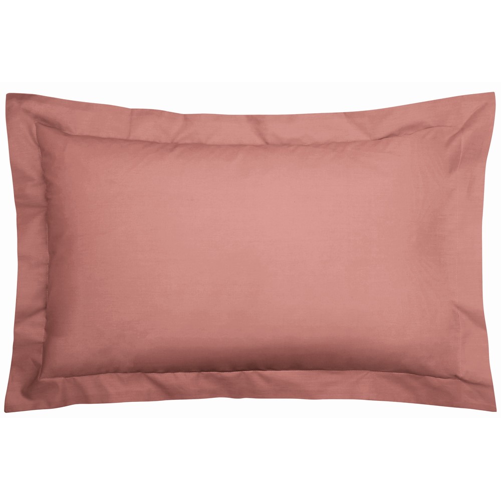 Plain Oxford Pillowcase By Bedeck of Belfast in Marsala Brown